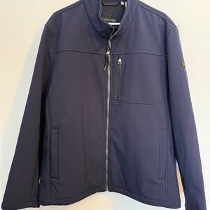 Calvin Klein Infinite Stretch Soft Shell Jacket Navy Blue Mens SIZE XL